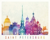 Город. Санкт-Петербург яркая стилизация