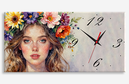 часы на холсте