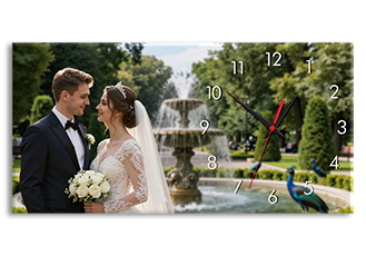 Часы с фотографией на свадьбу