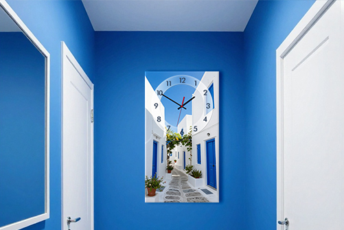 стеклянные часы с фотопечатью