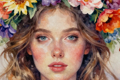 часы с фотографией на холсте