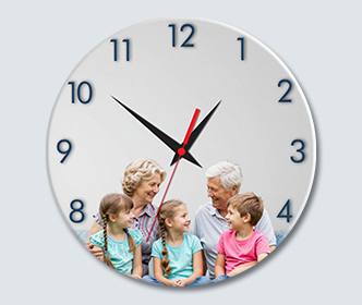 круглые часы с фотопечатью