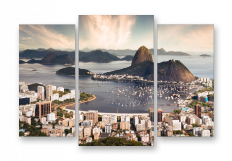 модульная картина Город. Бразилия Панорама Рио
