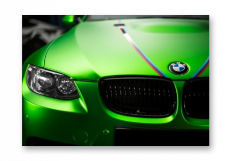 модульная картина Авто. Зеленый bmw