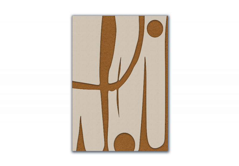 модульная картина Абстракция. Охра узоры