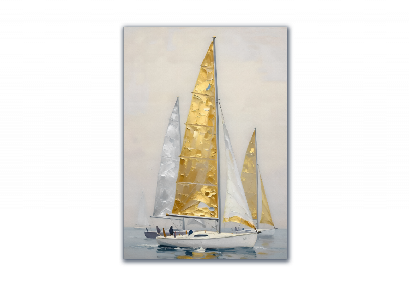модульная картина Живопись. Золотой парус