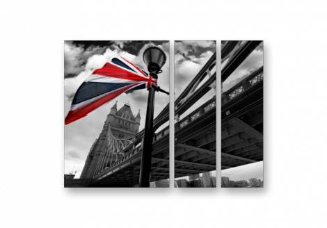 модульная картина Город. Англия Фонарь под Лондонским мостом 
