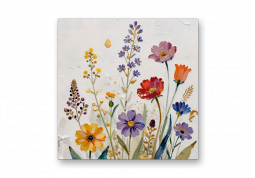 модульная картина Цветы. Полевые цветы на эмали
