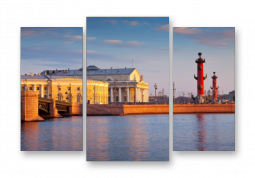 модульная картина Город. Санкт-Петербург Ростральные колонны