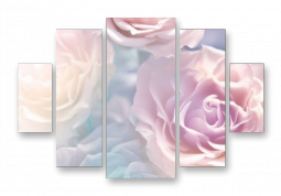 модульная картина Цветы. Крупные розы 