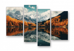 модульная картина Природа. Золотая линия