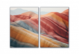 модульная картина Природа. Полосатые горы