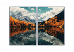 модульная картина Природа. Золотая линия