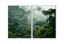 модульная картина Природа. Утро в тропическом лесу