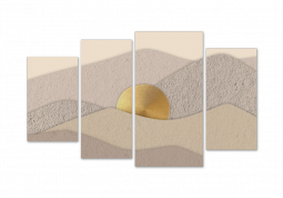 модульная картина Абстракция. Солнце в горах