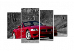 модульная картина Авто. Красный BMV