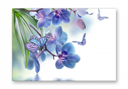 модульная картина Цветы. Пурпурные орхидеи