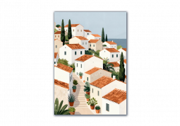 модульная картина Живопись. Коричневые крыши